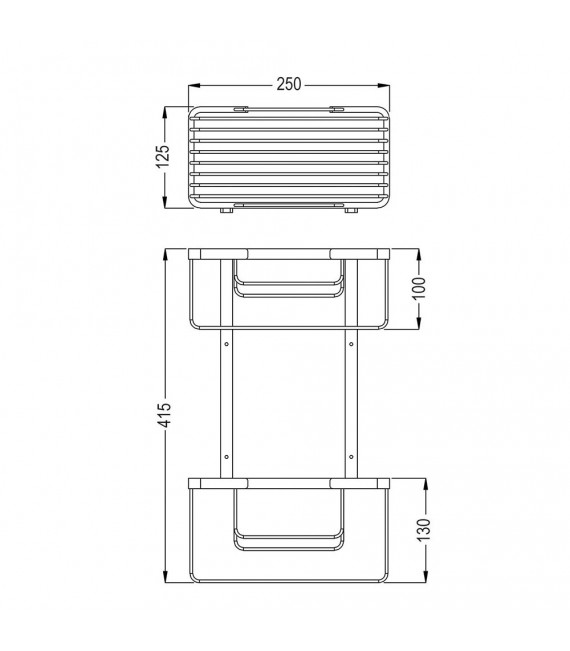 LLAVISAN L133894 GALERNA Cesta Ducha portagel doble