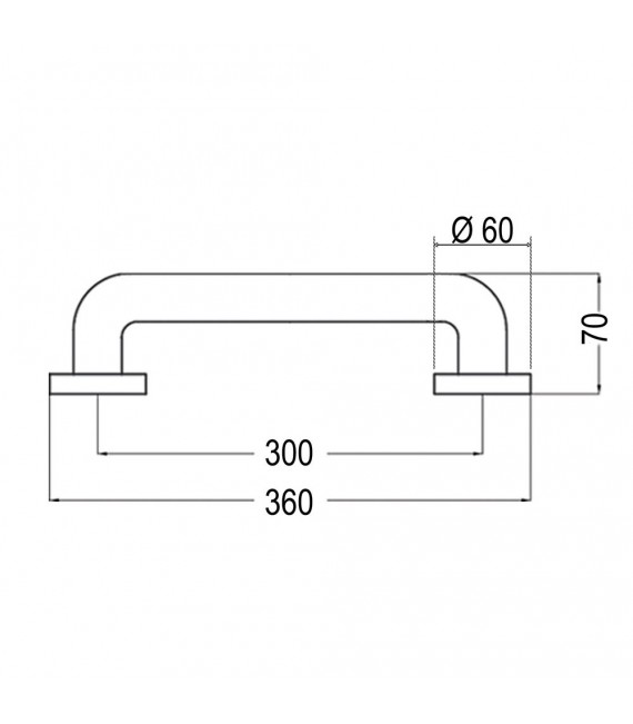 LLAVISAN L145412 Asa seguridad lisa 30cm