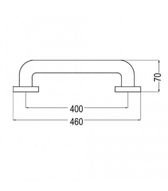 LLAVISAN L145432 Asa seguridad lisa 40cm