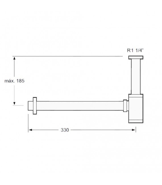LLAVISAN L182574 Sifón de lavabo minimal de latón