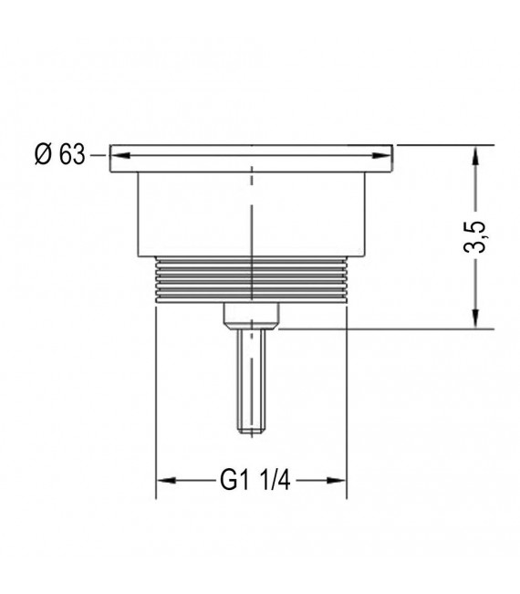 LLAVISAN L172153 Casquillo Cromo para válvula clic clac
