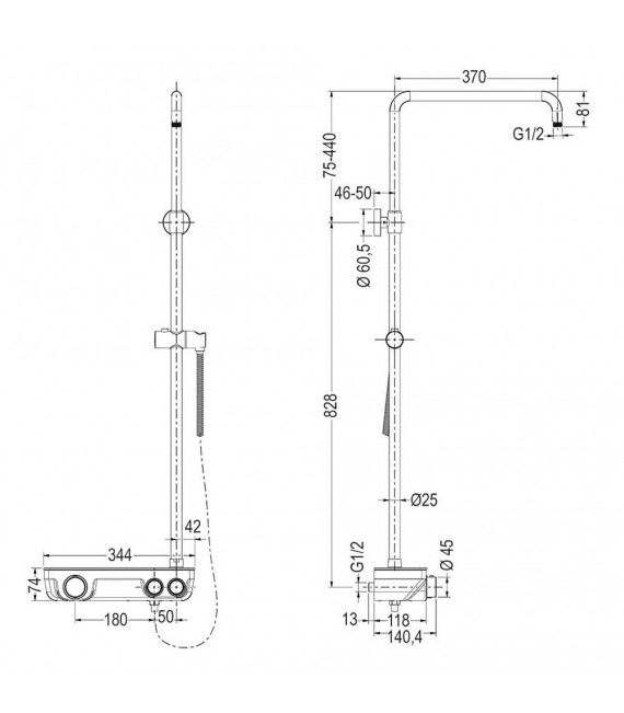 LLAVISAN L124164 ARTIC ROUND Columna Ducha termostática
