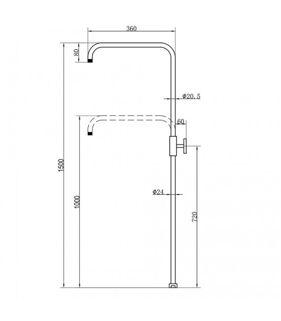 LLAVISAN L125554 QUAD PLUS Columna Ducha termostática Con Caño
