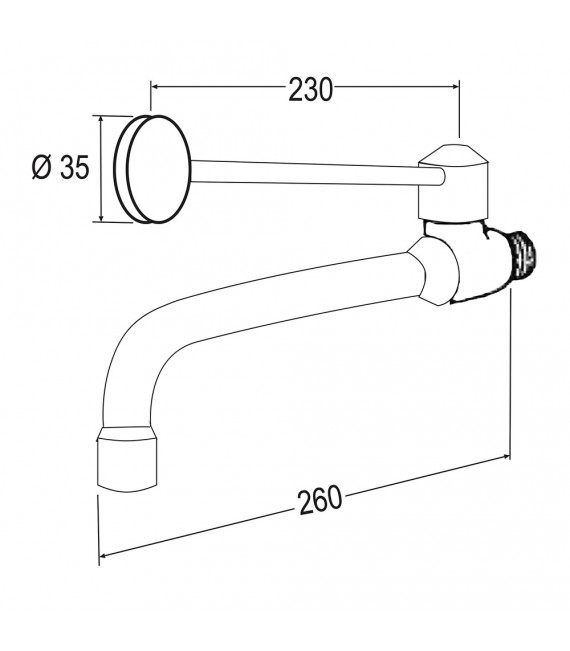 LLAVISAN L162544 Grifo auxiliar monomando Medical Fijo