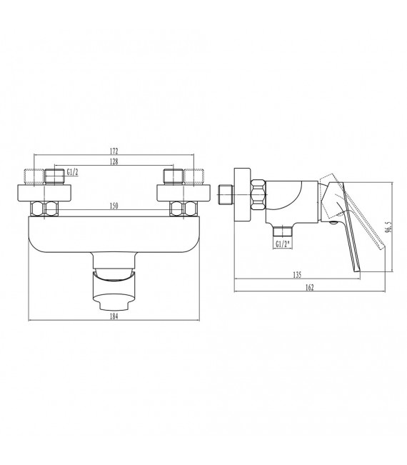 LLAVISAN L152724 SIOUX Grifo columna ducha monomando