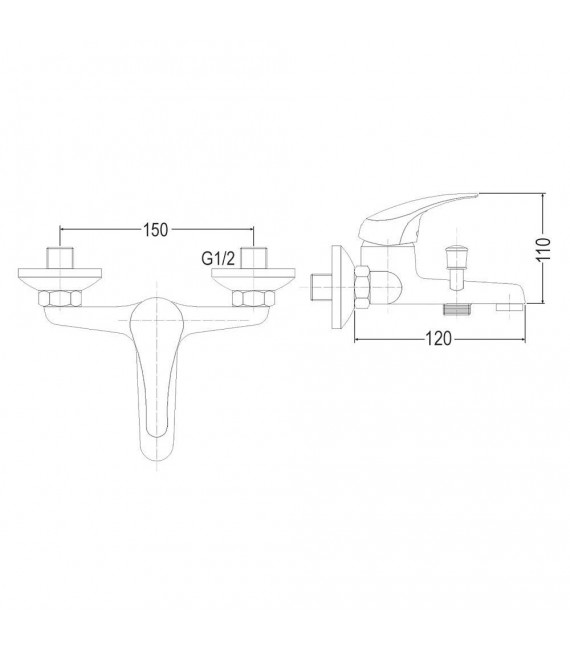LLAVISAN L152774 APACHE Grifo de bañera monomando