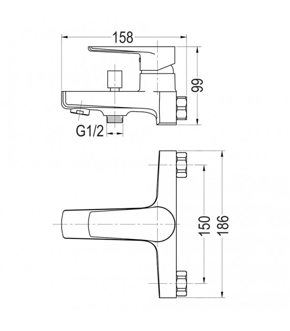 LLAVISAN L154454 ASTORIA Grifo de bañera monomando