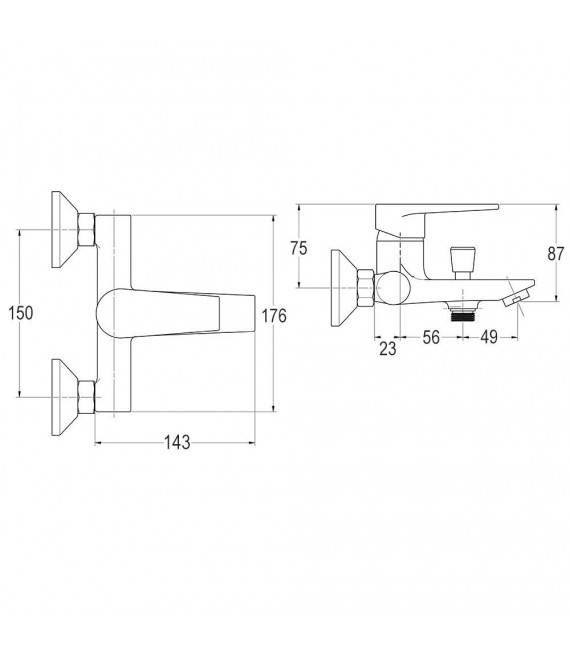 LLAVISAN L155684 DENVER Grifo de bañera monomando