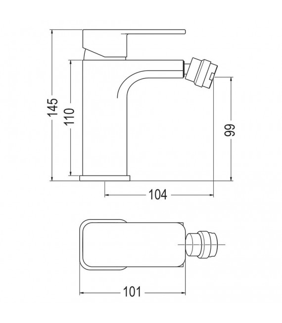 LLAVISAN L152454 CHEROKEE Grifo de bidet monomando