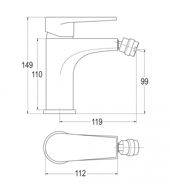 LLAVISAN L155664 DENVER Grifo de bidet monomando