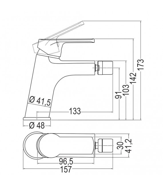 LLAVISAN L152384 SIOUX Grifo de bidet monomando