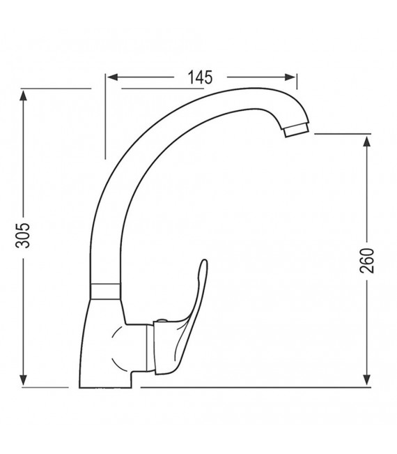 LLAVISAN L162234 VANGUARD Grifo de cocina monomando
