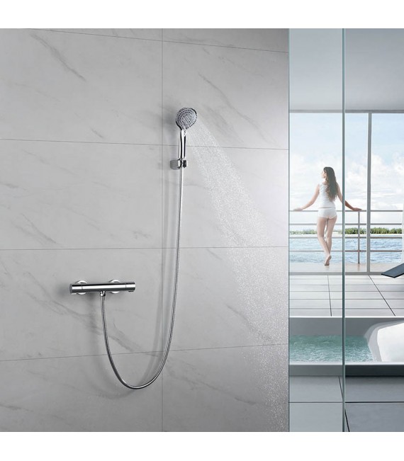 LLAVISAN L154224 PARÍS Grifo Ducha termostática Equipo Zinc