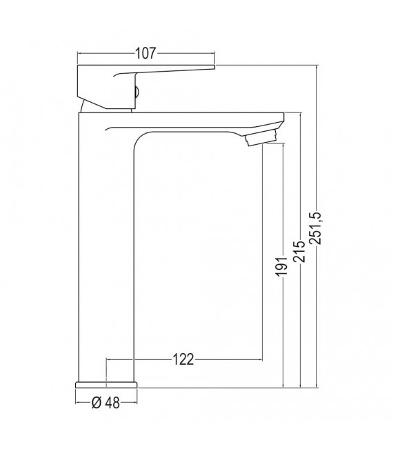 LLAVISAN L154354 CHEROKEE Grifo de lavabo monomando Alto