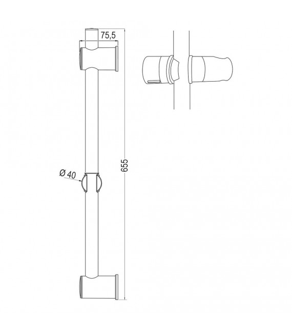 LLAVISAN L343944 BARI Kit barra Ducha sin maneral