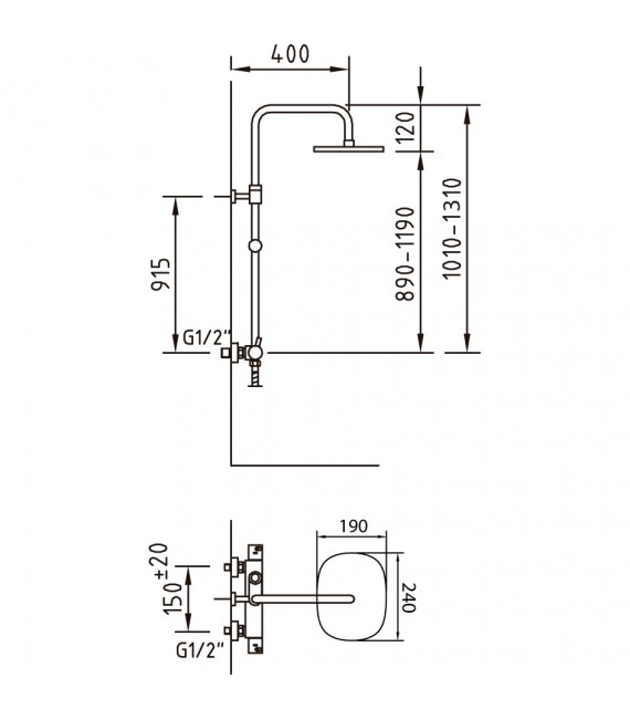 CLEVER 99646 ELEGANCE Conjunto Monomando Ducha Extensible Ec3 Start