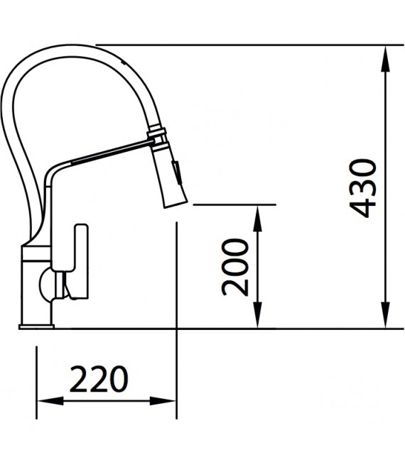 CLEVER 99733 Monomando Fregadero Ec3 Chef 6 Blanco