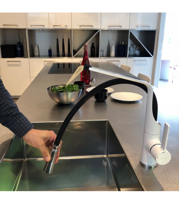 CLEVER 99733 Monomando Fregadero Ec3 Chef 6 Blanco