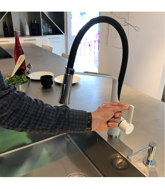 CLEVER 99733 Monomando Fregadero Ec3 Chef 6 Blanco