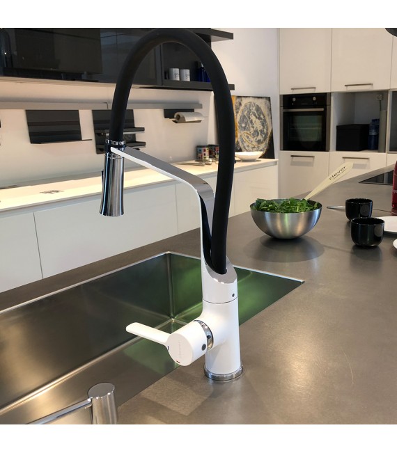 CLEVER 99733 Monomando Fregadero Ec3 Chef 6 Blanco