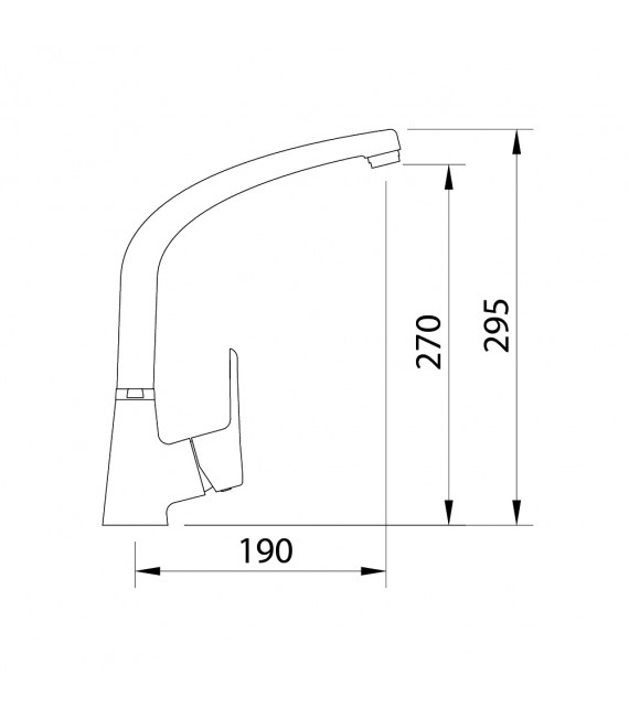 CLEVER 99848 Monomando Fregadero Caño Tubo N S12 Elegance