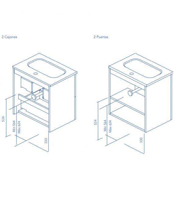 ROYO C0070881 STREET 50 Conjunto Mueble 2 Cajones Nogal