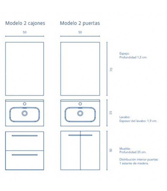 ROYO C0070885 STREET 50 Conjunto Mueble 2 Puertas Nogal