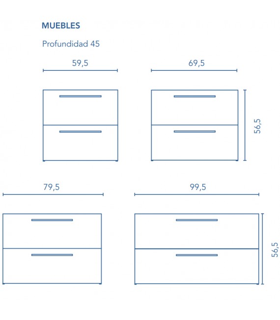 ROYO EASY Mueble+Lavabo Wengué Arenado