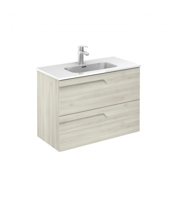ROYO VITALE Mueble+Lavabo Con 2 Cajones F-39 Cms Blanco Nature