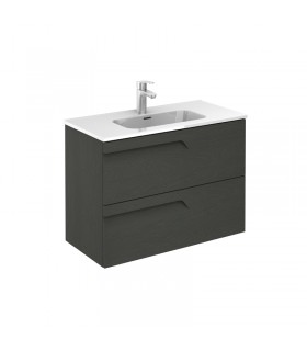ROYO VITALE Mueble+Lavabo Con 2 Cajones F-39 Cms Gris Nature