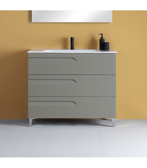 ROYO VITALE Mueble+Lavabo 3 Cajones F-46 cms Fumé Mate