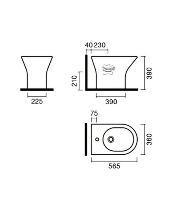 SANITANA NXBD1E10C0 Nexo Bidé Blanco