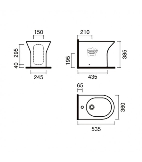 SANITANA NEXO COMPACTO Bidé Blanco