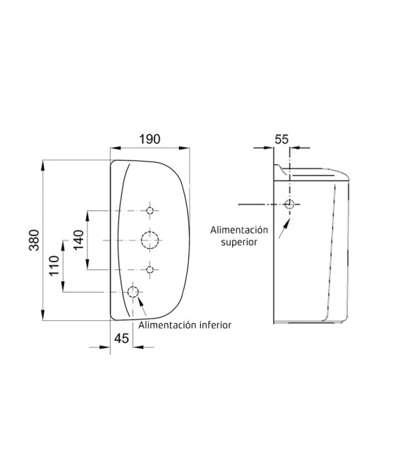 SANITANA MUNICH Cisterna Baja Inodoro Blanco