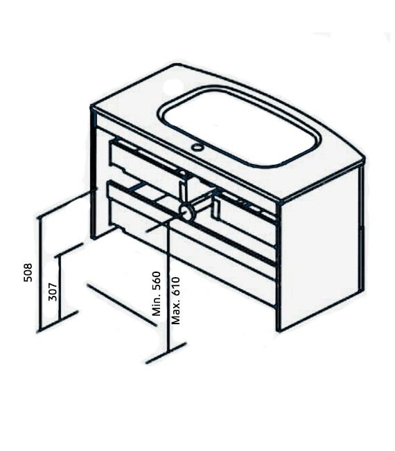 ROYO ROUND Mueble+Lavabo Antracita