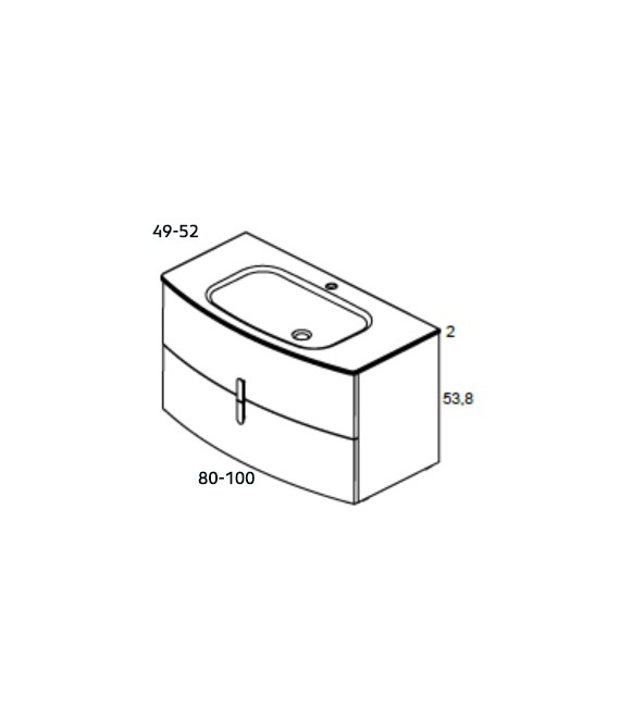 ROYO ROUND Mueble+Lavabo Antracita