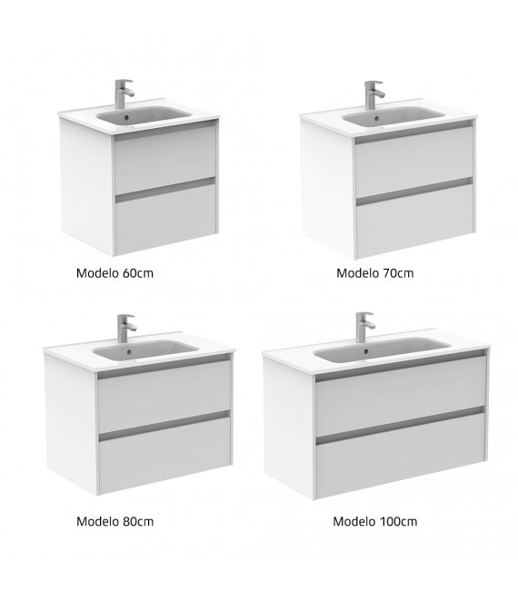ROYO SANSA Mueble+Lavabo 2 Cajones Blanco