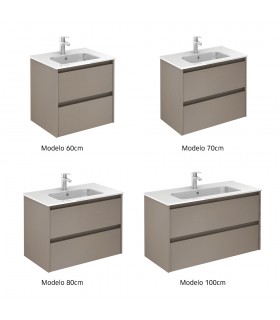 ROYO SANSA Mueble+Lavabo 2 Cajones Fumé Arenado