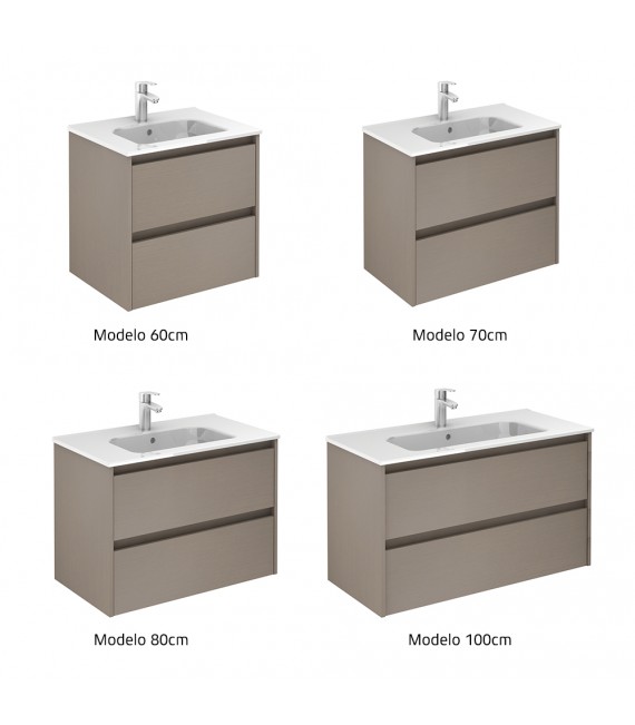 ROYO SANSA Mueble+Lavabo 2 Cajones Fumé Arenado