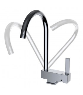 CLEVER 60152 Monomando Fregadero Caño Abatible Ec3 Chef Square