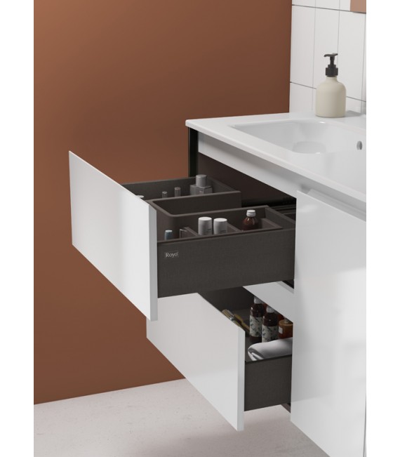 ROYO C0072330 LOOK+ Mueble Con Lavabo 120 Blanco/Negro