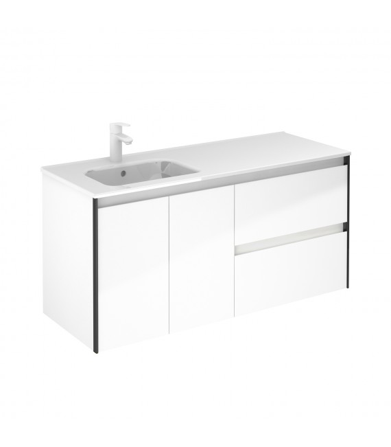 ROYO C0072330 LOOK+ Mueble Con Lavabo 120 Blanco/Negro