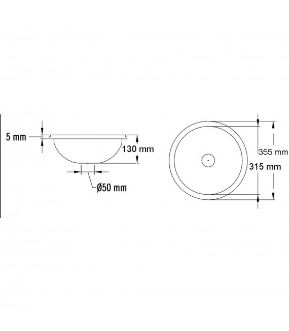 MEDICLINICS SN0031C Lavamanos empotrable Inoxidable Brillo