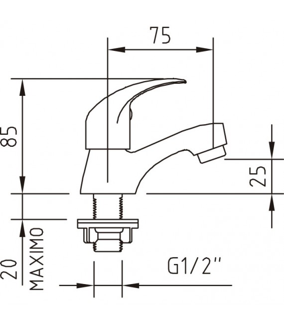 CLEVER 98458 Grifo Lavabo 25 Panam Xtreme