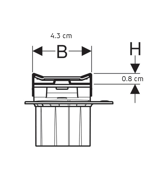 GEBERIT 154.450.KS.1 CLEANLINE20 Canal De Ducha
