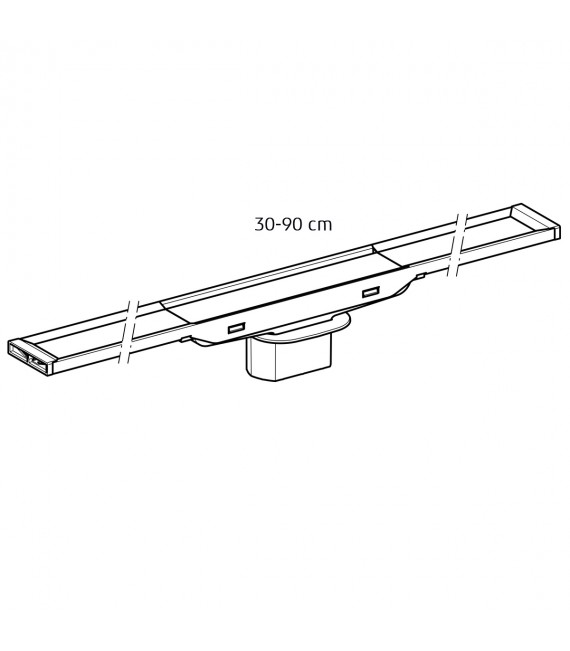 GEBERIT 154.450.KS.1 CLEANLINE20 Canal De Ducha