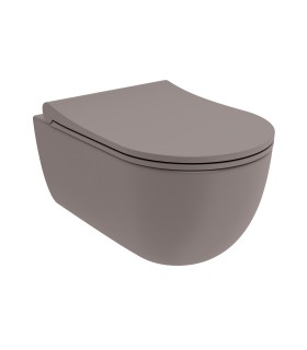 BATHME SPC1-0003 MANHATTAN Inodoro Suspendido Rimless Con Tapa Color Gris Mate