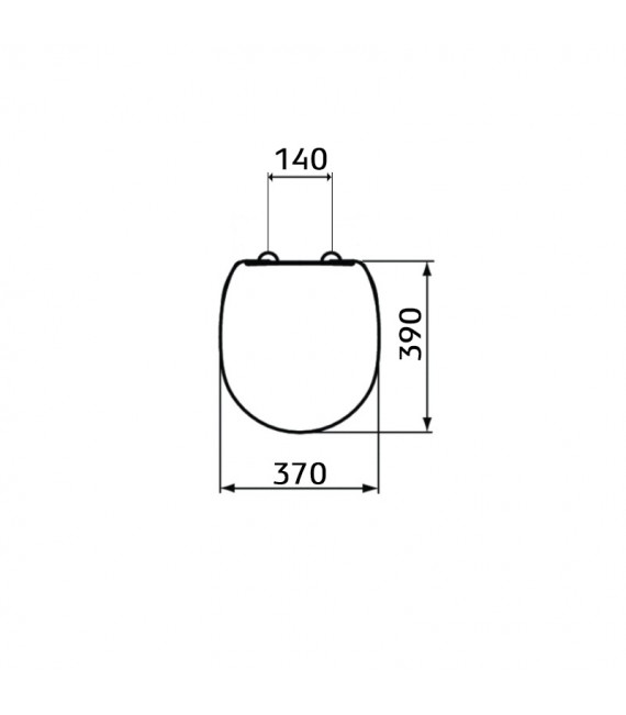 IDEAL STANDARD E129001 CONNECT SPACE Asiento WC Caída Normal