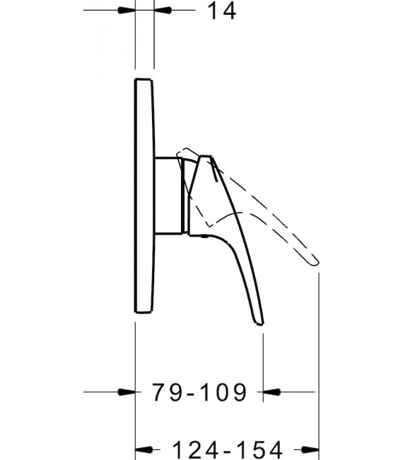 HANSA 81859083 MIX Embellecedor Monomando Grifería Ducha Redondo