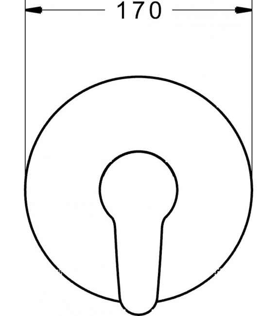 HANSA 81859083 MIX Embellecedor Monomando Grifería Ducha Redondo